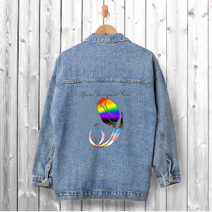 LGBTQ und Tulips-Blume Jeansjacke