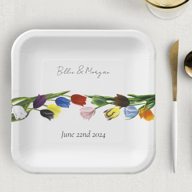 LGBTQ und Tulips-Blume Pappteller (Von Creator hochgeladen)