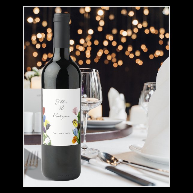 LGBTQ und Tulips-Blume Weinetikett (Von Creator hochgeladen)