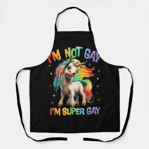 LGBTQ Unicorn Super Gay Pride LGBT Ally Rainbow Fl Schürze