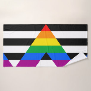 LGBTQ+ Unterstützerflagge Badehandtuch