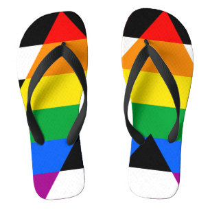 LGBTQ+ Unterstützerflagge Flip Flops