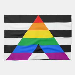 LGBTQ+ Unterstützerflagge Geschirrtuch