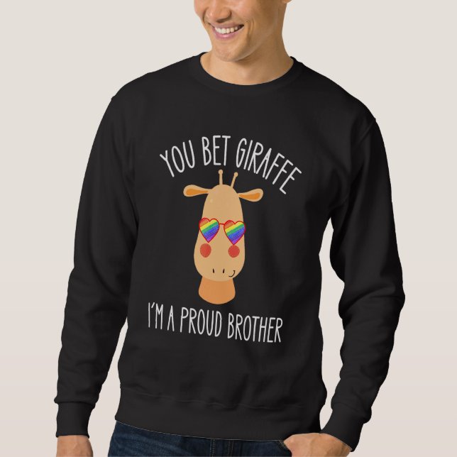 LGBTQ Unterstützung Sie gewinnen Giraffe Ich bin e Sweatshirt (Vorderseite)