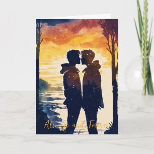 LGBTQ Valentine Jubiläumsgay Coupé-Karte Karte