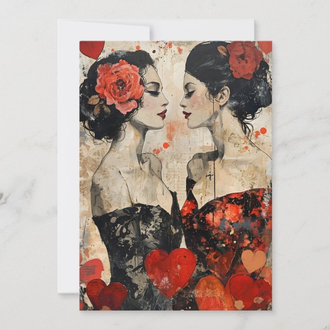 LGBTQ Valentinstag Feiertagskarte (Vorderseite)