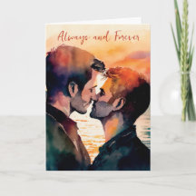 LGBTQ Valentinstag-Jubiläum Schwules Paar Karte