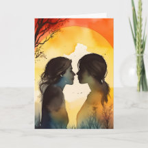 LGBTQ Valentinstag-Jubiläumspaar-Karte