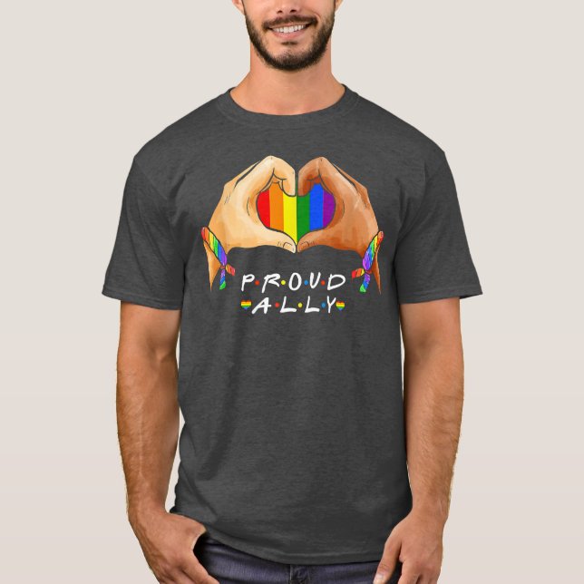 LGBTQ Verbündet für Gay Pride Männer Frauen T-Shirt (Vorderseite)