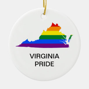 LGBTQ VIRGINIA PRIDE Keramik Keramik Ornament