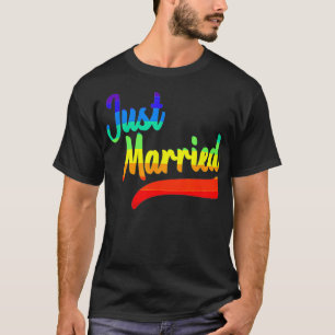 LGBTQ Wedding Just Married Honeymoon Gift T-Shirt
