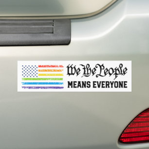 LGBTQ Wir, das Volk, bedeutet alle Pride-Flagge Autoaufkleber