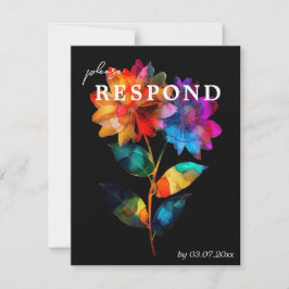 🌈 LGBTQ With dietary choice Petals & Pride RSVP Karte