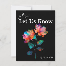 🌈 LGBTQ With song request Petals & Pride RSVP Karte