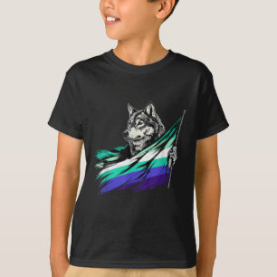 LGBTQ-Wolf-Schwulenflagge Mlm Pride LGBTQ-Mlm-Flag T-Shirt