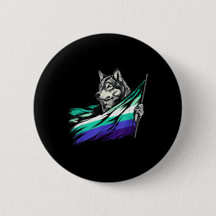LGBTQ-Wolf-Schwulenflagge Mlm-Stolz LGBT-Mlm-Flagg Button
