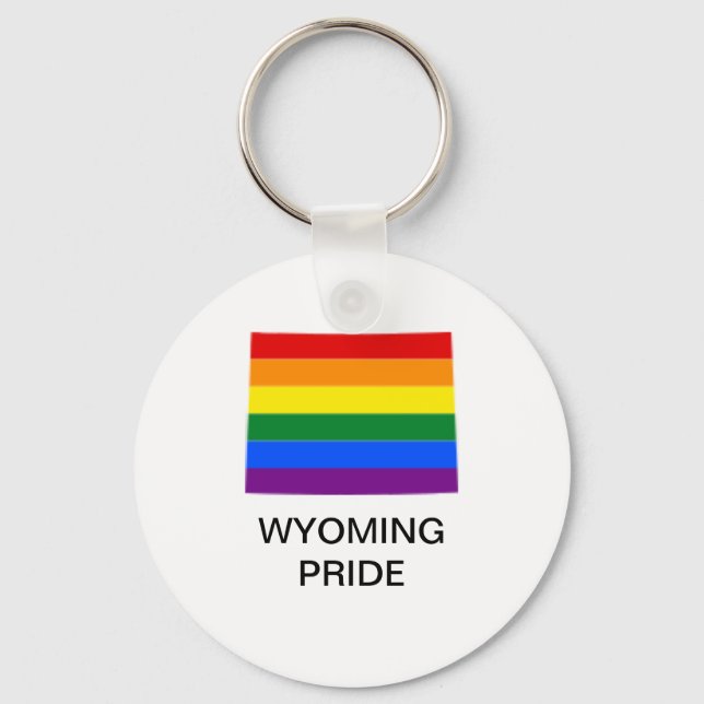 LGBTQ Wyoming Pride Schlüsselanhänger (Vorderseite)