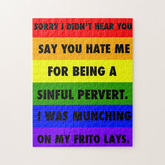 LGBTQA+ ignoriert die Hasser Puzzle (Vertikal)