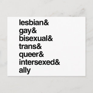 LGBTQI LIST POSTKARTE