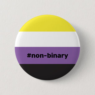 LGBTQI+, nicht binäre Pride-Flag Button