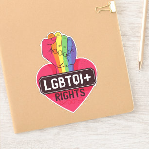 LGBTQI-Rechte Regenbogenflagge Faust Stolz-Marsch Aufkleber