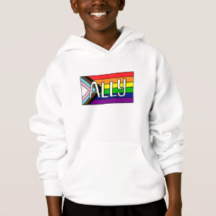 LGBTQIA+ Allegie Regenbogenflagge Hoodie
