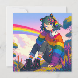 LGBTQIA+ Anime-Girl Lesbischer Stolz