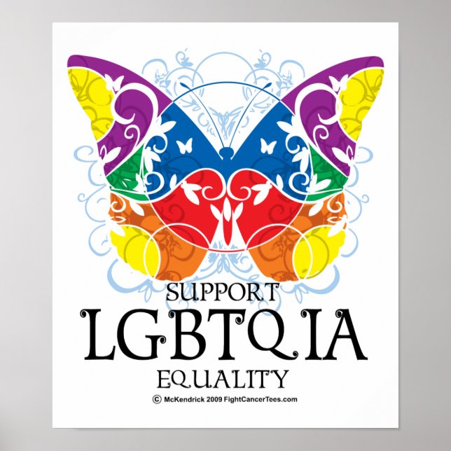 LGBTQIA Butterfly Poster (Vorne)
