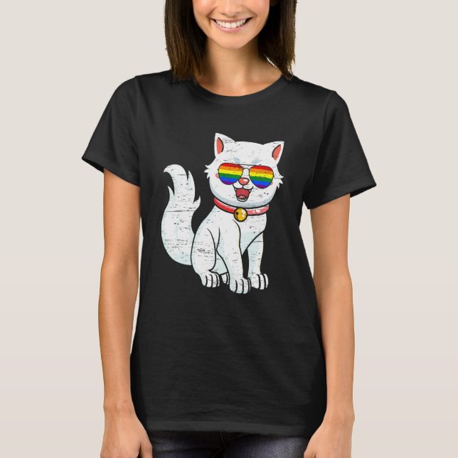 LGBTQIA Cat  Cat Owner Kitten T-Shirt (Vorderseite)