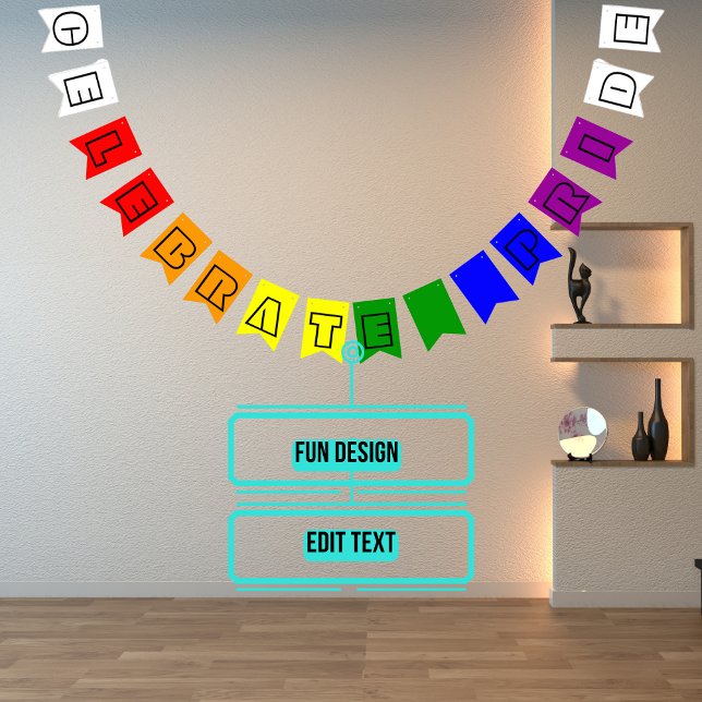 LGBTQIA-Farbblock für Regenbogen Wimpelkette (Please enjoy our design and see the others in the collection.)