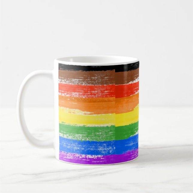 LGBTQIA+-Farbton Kaffeetasse (Links)