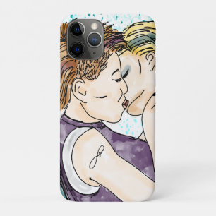 LGBTQIA+ Frauen küssen Aquarellkunst Case-Mate iPhone Hülle