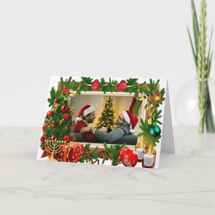 LGBTQIA+ Happy Holidays Subtile Image-Text Custom Karte