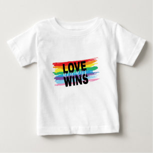 LGBTQIA-Liebe gewinnt immer Rainbow Prix Cool Baby T-shirt