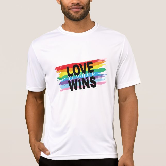 LGBTQIA-Liebe gewinnt immer Rainbow Prix Cool T-Shirt (Vorderseite)