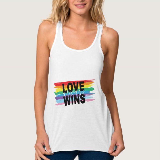 LGBTQIA-Liebe gewinnt immer Rainbow Prix Cool Tank Top (Vorderseite)