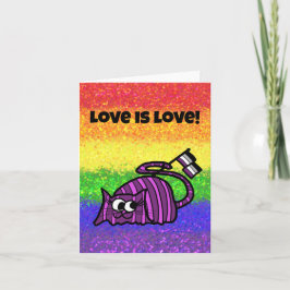 LGBTQIA-Liebe ist Liebe Asexuelle Flagge mit billi Karte