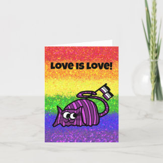 LGBTQIA-Liebe ist Liebe Asexuelle Flagge mit billi Karte