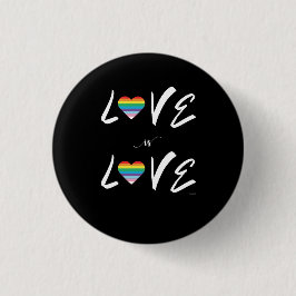 LGBTQIA Liebe ist Liebe, Pride Rainbow Heart Button