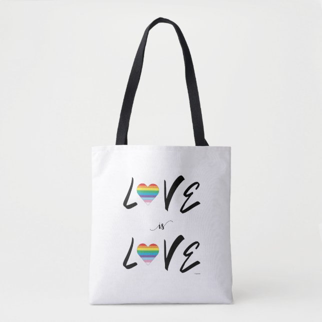 LGBTQIA LIEBE ist LIEBE, Regenbogenflagge Herztote (Vorderseite)