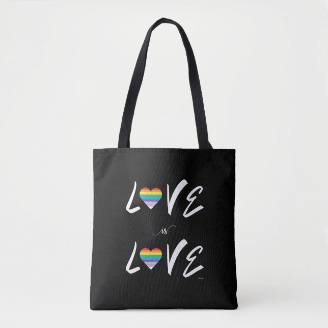 LGBTQIA LIEBE ist LIEBE, Regenbogenflagge Herztote (Vorderseite)
