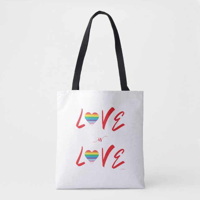 LGBTQIA LIEBE ist LIEBE, Regenbogenflagge Herztote (Vorderseite)