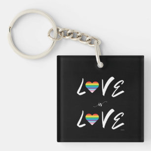 LGBTQIA Liebe ist Liebe, Stolz, Regenbogenherz Schlüsselanhänger