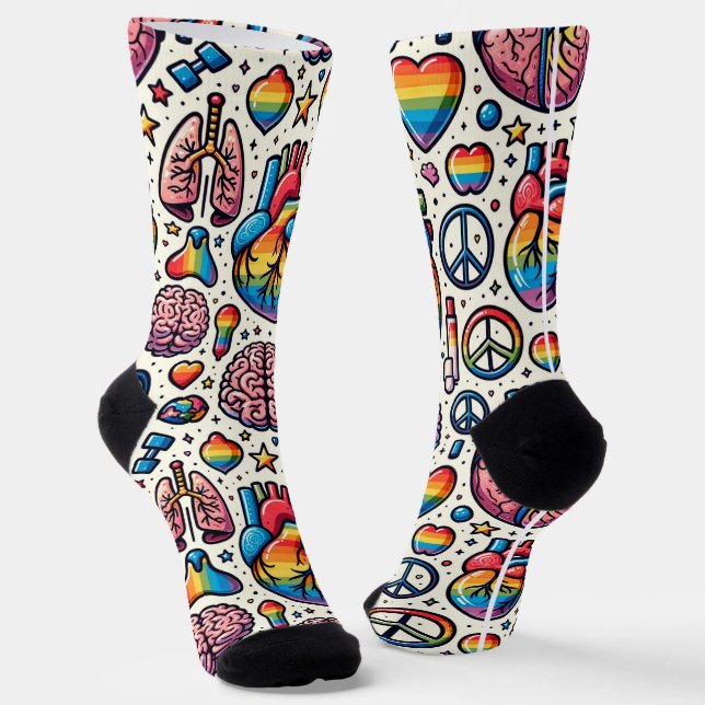 LGBTQIA Medical Socken (Gewinkelt)