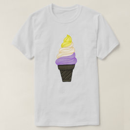 LGBTQIA+ Nicht binärer Stolz Soft Serve Eiscreme C T-Shirt