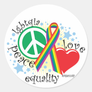 LGBTQIA PLE RUNDER AUFKLEBER