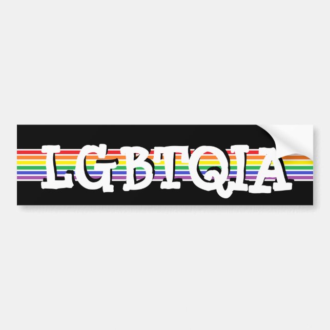 LGBTQIA Pride Rainbow Autoaufkleber (Vorne)