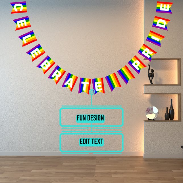 LGBTQIA Pride Rainbow Vertikale Bunting Flags Wimpelkette (Please enjoy our design and see the others in the collection.)