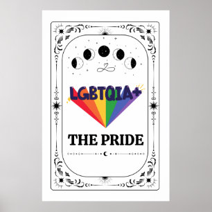 LGBTQIA Pride Tarot Gay Trans Queer Regenbogen Zod Poster