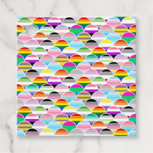 LGBTQIA+ Queer gewellte Pride-Flaggen-Fans Geschenkanhänger